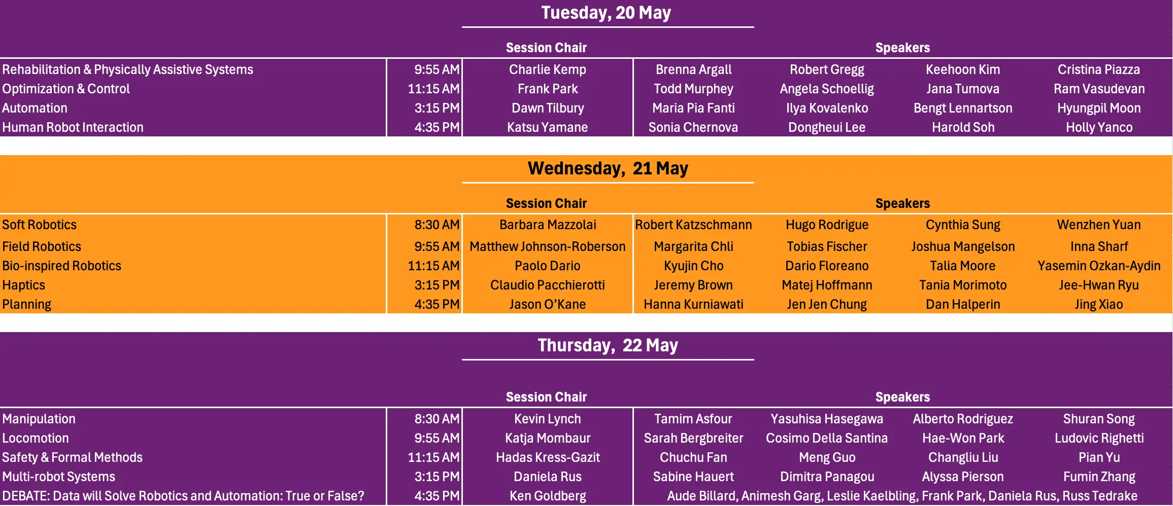 2025 Keynote Sessions At a Glance Updated 5.21.25