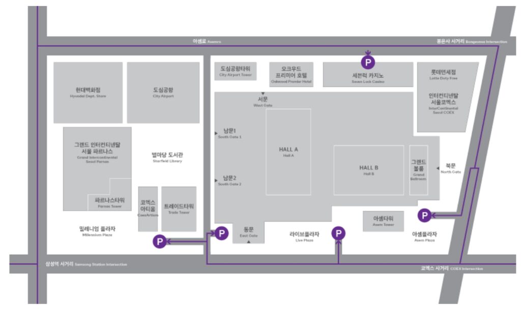 Travel Information Coex Parking Layout